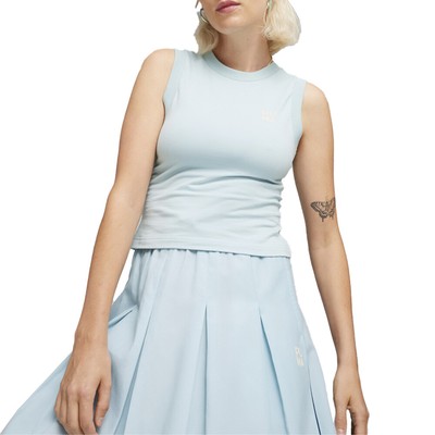 Puma Infuse Тонкая майка с круглым вырезом горловины, женские синие повседневные топы 62430822