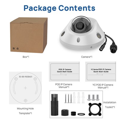 Hikvision Compatible 4CH 4POE 8MP 4K IR CCTV Outdoor Camera System Kit LOT MIC