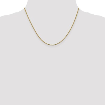 Pre-owned Skyjewelers Real 14kt Yellow Gold 1mm Sparkle Singapore Chain; 18 Inch; Lobster Clasp