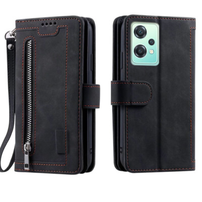 For OnePlus Nord CE 2 Lite 5G Wallet Case,Leather Zipper Magnetic Flip Card Case