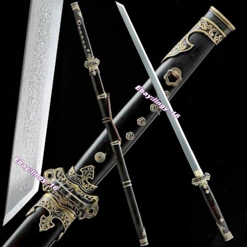 Chinese Tang Dynasty Cavalry Saber Jian Damascus Steel KungFu Dao Sword Katana
