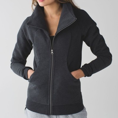 Lululemon Cozy Cuddle Up Jacket Heathered Black / Black