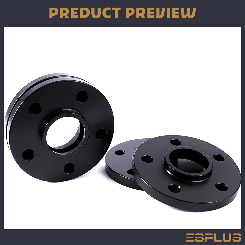 [4] 15mm Thick Mercedes 5x112mm CB 66.6 Wheel Spacer Kit 14x1.5 Bolts Included