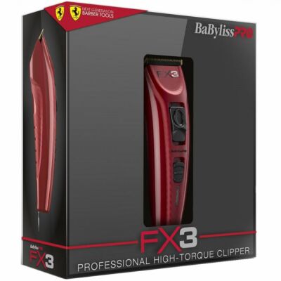 Babyliss Pro RED Ferrari Designed FX3 Cord/Cordless, Adjustable Clipper FXX3C
