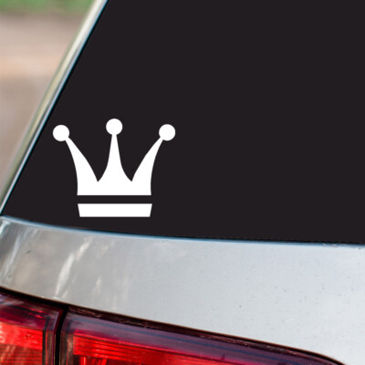 Crown Sticker Royalty Princess Queen S14 all chrome & regular vinyl colors