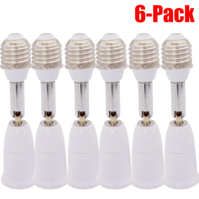 E26 E27 Light Bulb Socket Adjustable Converter Lamp Holder Adapter Extender 4.5''