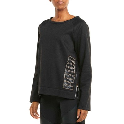 

Толстовка женская Puma Moto Crew Neck Training черная 521033-01, Черный