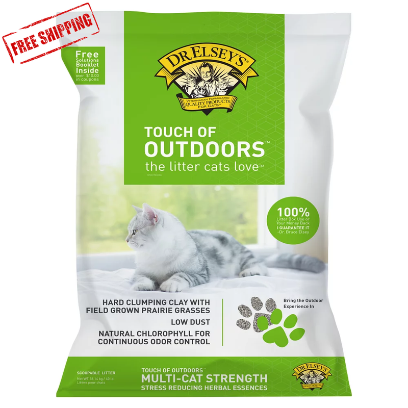 Dr. Elsey'S  Touch of Outdoors Clumping Clay Cat Litter, 40L
