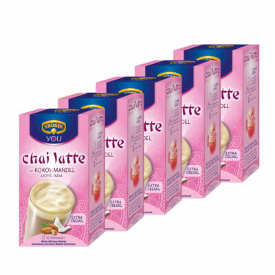 Krüger Chai Latte Exotic India Kokos-Mandel mildes Milchtee Getränk 50 Beutel