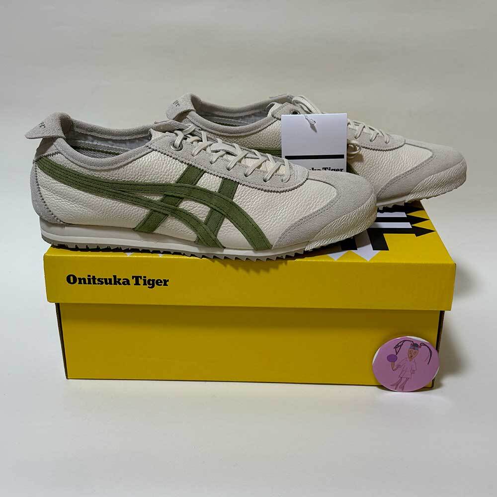Pre-owned Onitsuka Tiger Mexico 66 Sd Sneaker Unisex 1183c015.201 Birch/green Vintage
