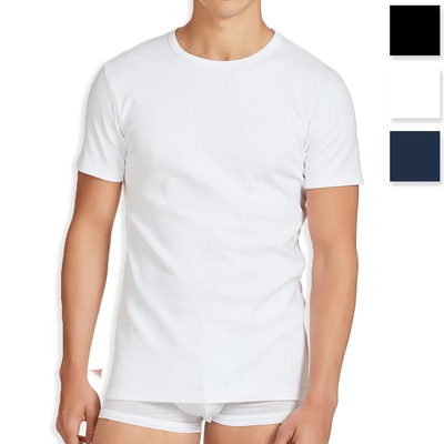 Ragno Maglia Intima Uomo Manica Corta in Micropile di Caldo Cotone