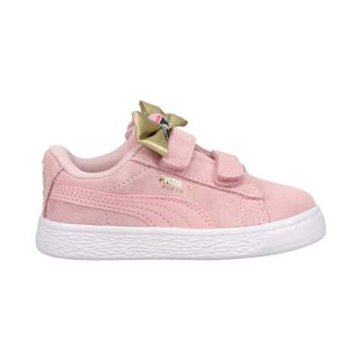 Puma Suede Classic Light Flex Bow V Toddler Girls Розовые кроссовки Повседневная обувь 38