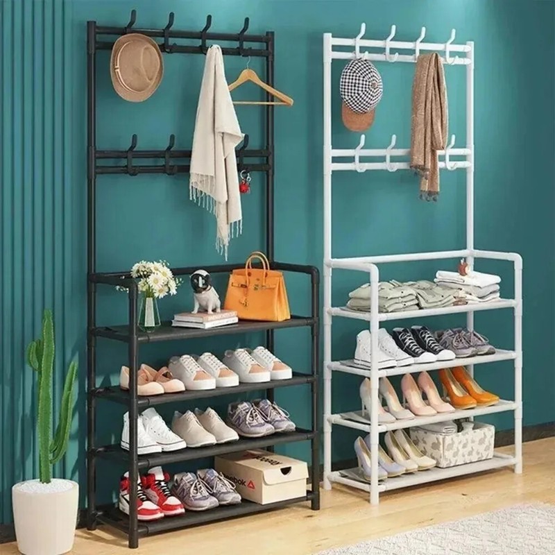 Shoe Rack Doorway DIY Hat  Shoes Shelf Simple Floor-Standing