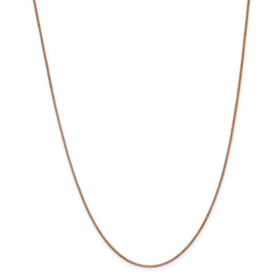 Pre-owned Superdealsforeverything Real 14kt Rose Gold 20 Inch 1mm Box Link With Lobster Clasp Chain; 20 Inch In Pink