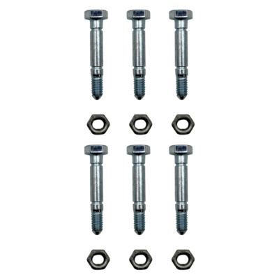 6 Pack Shear Pins Nuts fit 510015 51001500 AM136890 AM122156 3285-11 Snow Blower