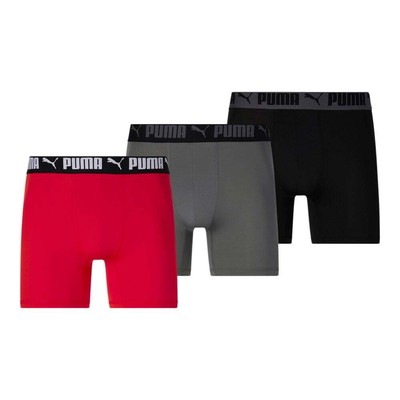 Мужские трусы-боксеры Puma 3Pack Athletic Fit, красные 85838302