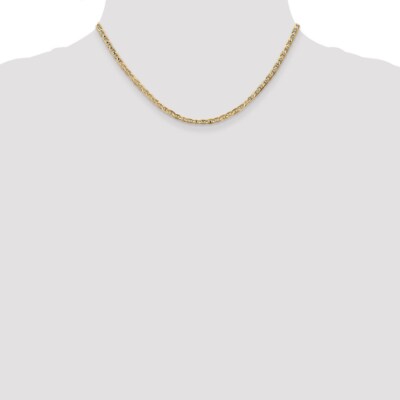Pre-owned Superdealsforeverything Real 10kt Yellow Gold 3mm Concave Anchor Chain; 16 Inch; Lobster Clasp