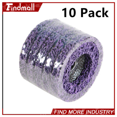 Findmall 10 Pack 4'' 45 Grit Poly Strip Disc Wheel For Paint Rust Removal Clean