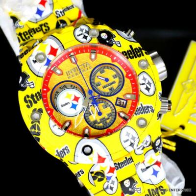 Pre-owned Invicta Nfl Reserve Subaqua Specialty Pittsburgh Steelers Hydroplated Watch