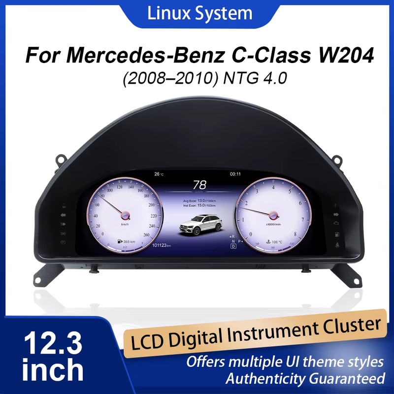 Digital Instrument Cluster for Mercedes-Benz C-Class W204 (2008–2010) NTG 4.0 Sp