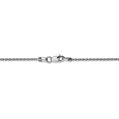 Pre-owned Superdealsforeverything Real 14kt White Gold 1.5mm Round D/c Wheat Chain; 20 Inch
