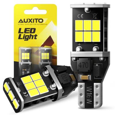 AUXITO LED Reverse Back Up Light Bulb 921 W16W 912 T15 906 916 Super White 2X