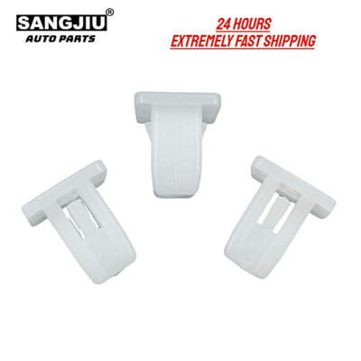 100Pcs White Square Bumper Rivet Engine Cover Fender Car Door Trim Panel Clip