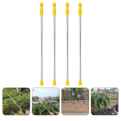  4 Pcs Stainless Steel Telescopic Pole Telescoping Garden Hose Sprayer