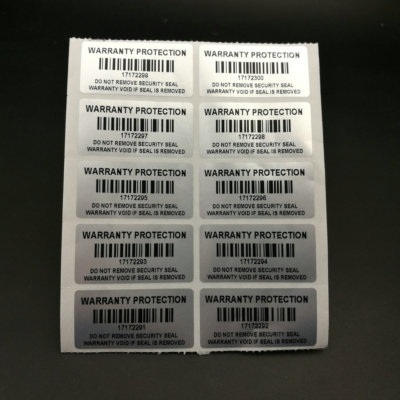 Tamper Proof Warranty Void Sticker Protection Labels Security Seal serial numbes