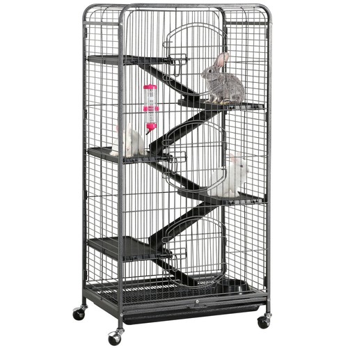 DIY Nagerkäfig Mäusekäfig Rattenkäfig Hamsterkäfig 64x43 x131cm mit 3 Fronttür