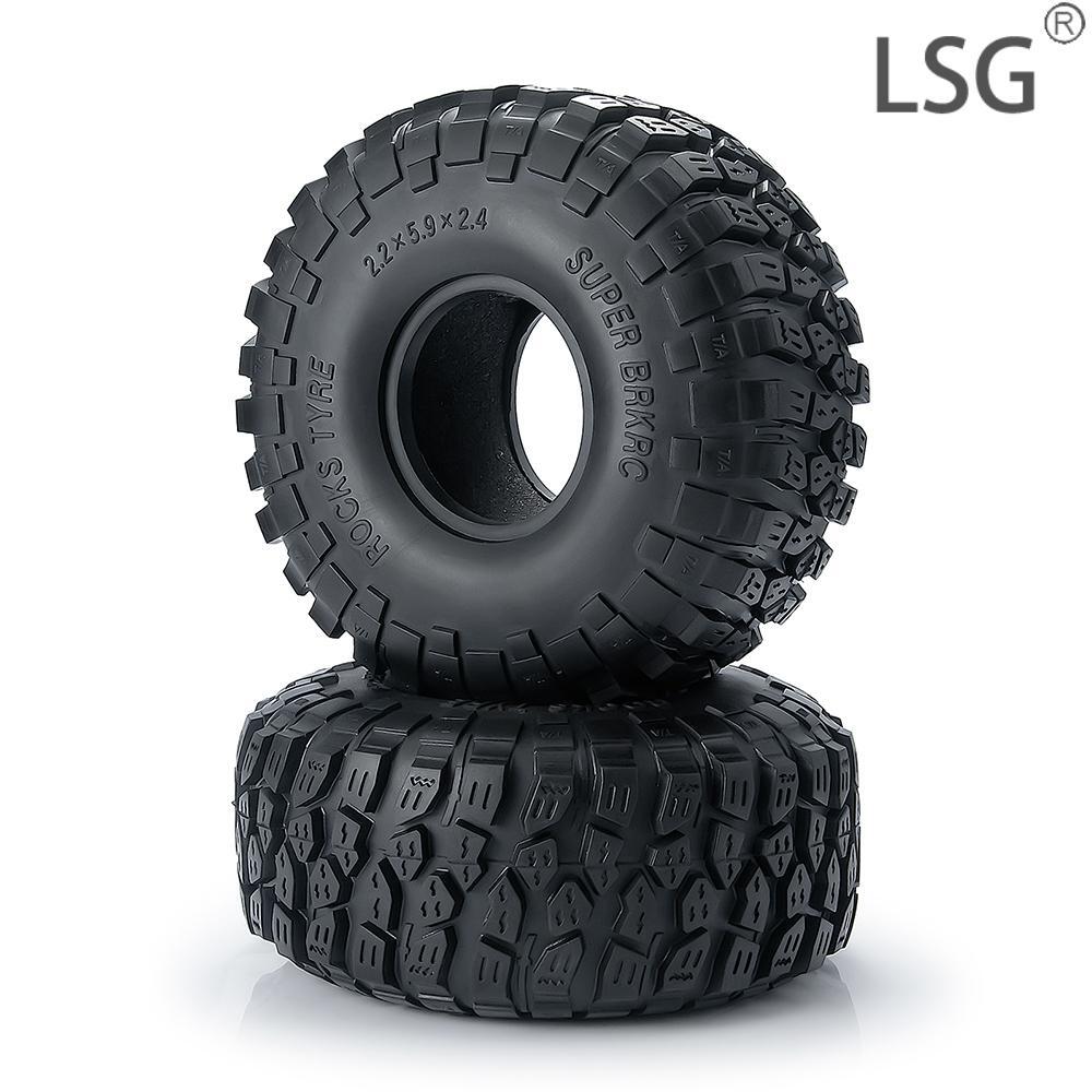 LSG 2.2" 150mm 1/10 Tires Rubber For RC Rock Crawler Axial SCX10 RR10 Wraith Car