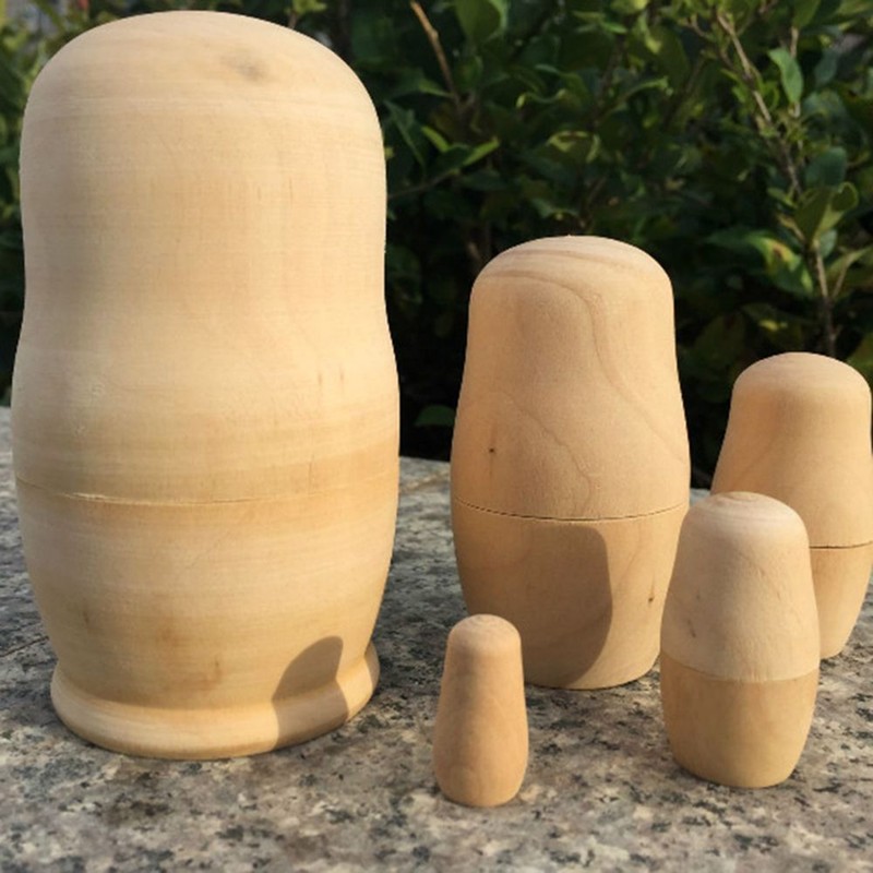 unpainted russian nesting dolls