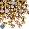 Blinginbox 1440 Pieces SS20/4.6-4.8mm Flat Back Crystal Rhinestones Round Gems for Nail Art,Mine Gold