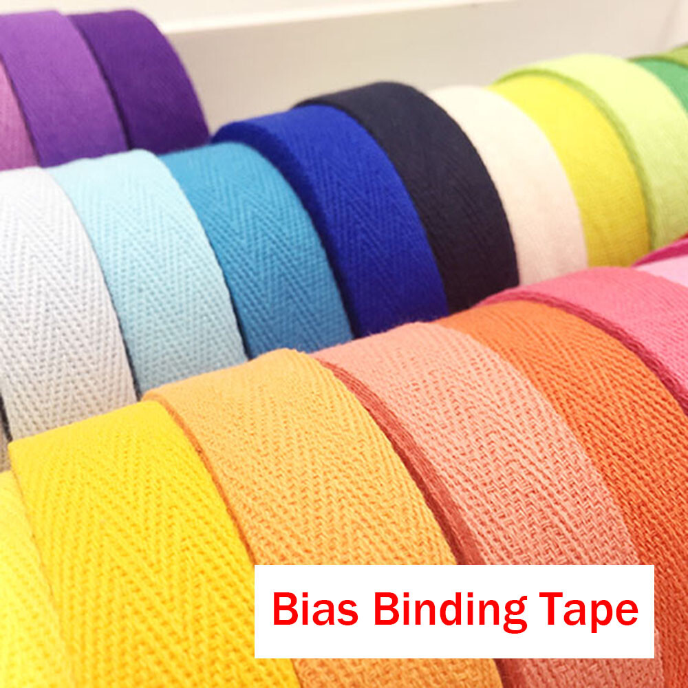 10m*2cm 100 Cotton Herringbone Bias Binding Tape DIY Sewing Edging