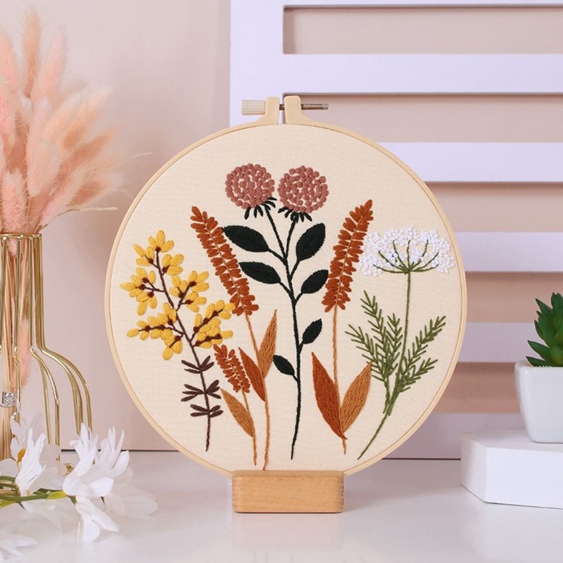 Threads Flower Embroidery Kit Home Decoration Needlepoint Kit Cross Stitch