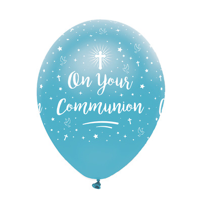 Communion Balloons Party Decorations Blue Boys Pearlescent Party Latex Balloons