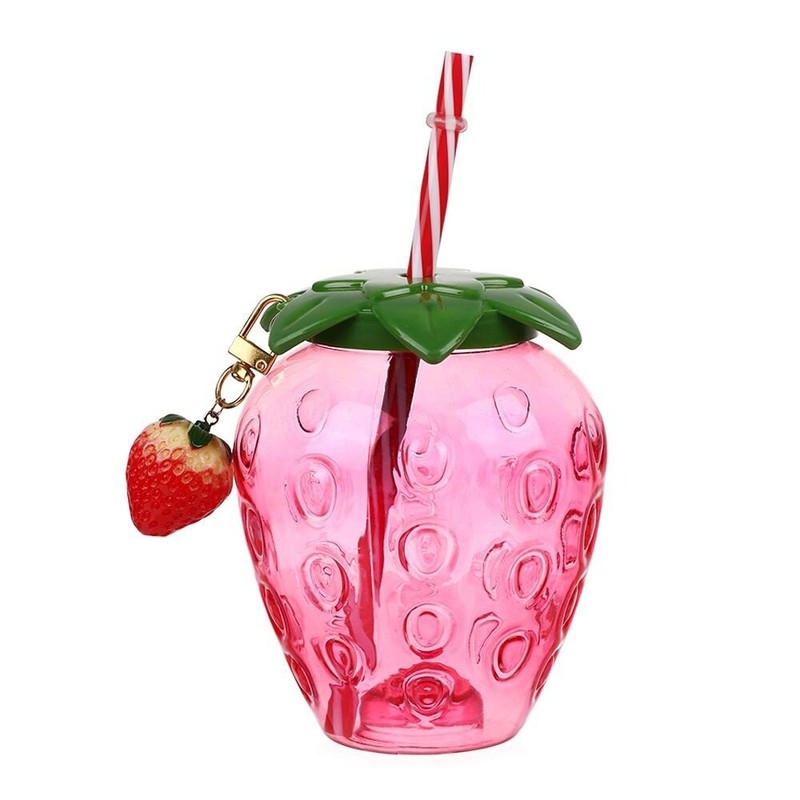Juice Strawberry Pineapple Watermelon Drinkware Water Bottle Summer Straw Cup
