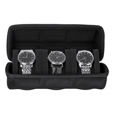 EVA 21*9cm 3 Slot Watch Display Box Travel Case Organizer Jewels Storage Cover