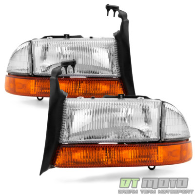 1997-2004 Dodge Dakota 1998-2003 Durango Headlights Bumper Lights Signal Lamps