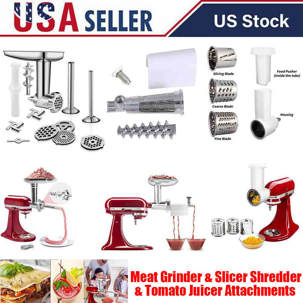 Meat Grinder + Tomato Juicer + Prep Slicer