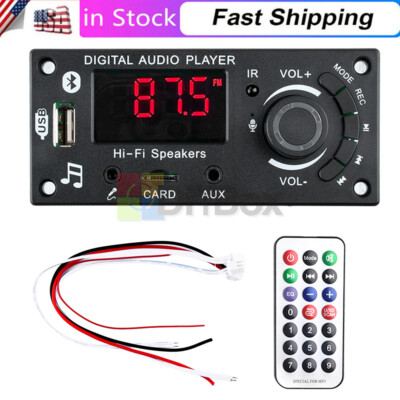 DC5-25V MP3 Decoder Board 2*50W Bluetooth Car Audio Player USB TF FM FM Radio US