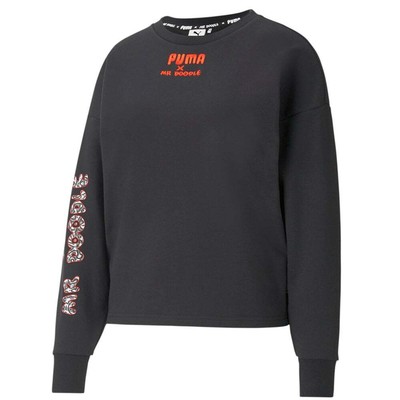 Толстовка Puma Mr Doodle Crew Neck Женская Черная 598687-01