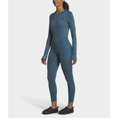 The North Face Warm Poly Tight Women's S M L XL Mallard Blue Baselayer Bottom
