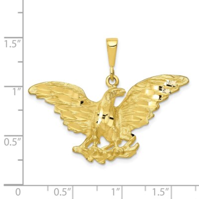 Pre-owned Superdealsforeverything Real 10kt Yellow Gold Eagle Charm