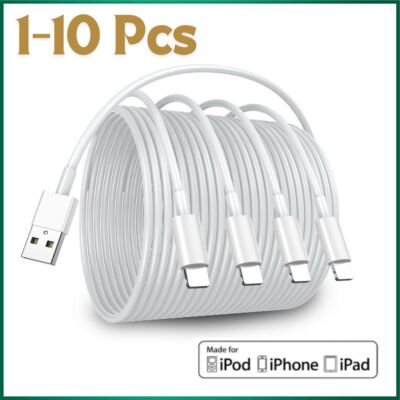 Charging Cable USB A to L Data Cord For iPhone 6 7 8 X 11 12 13 14 Pro Max Lot