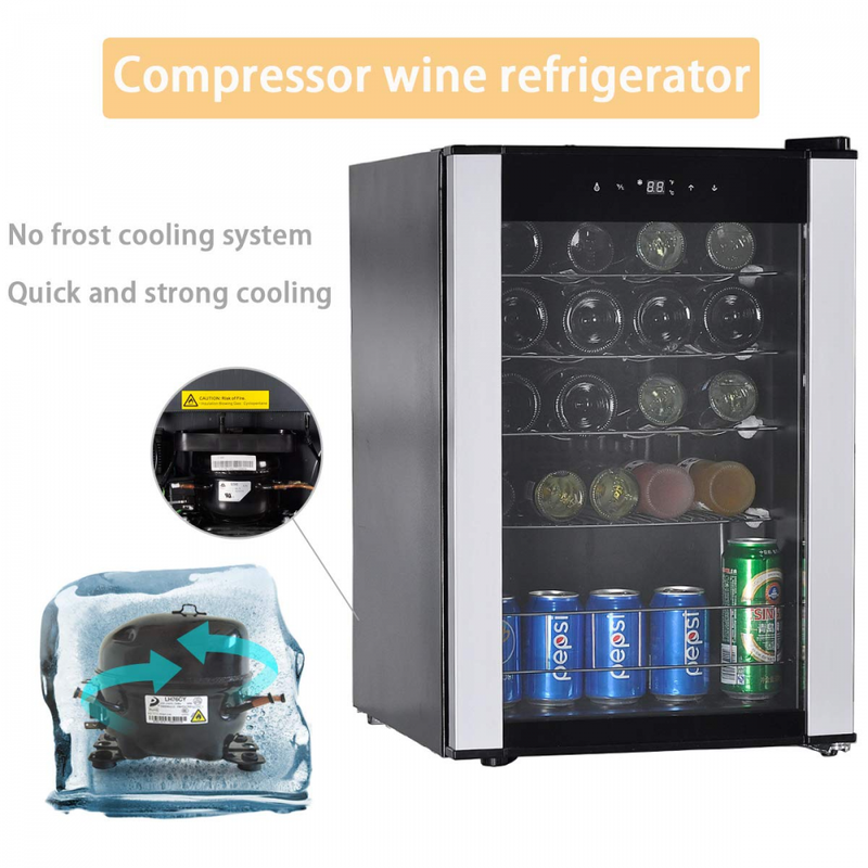 SMETA Freestanding Single Zone  Refrigerator Under Counter Cooler Cellar for   Q