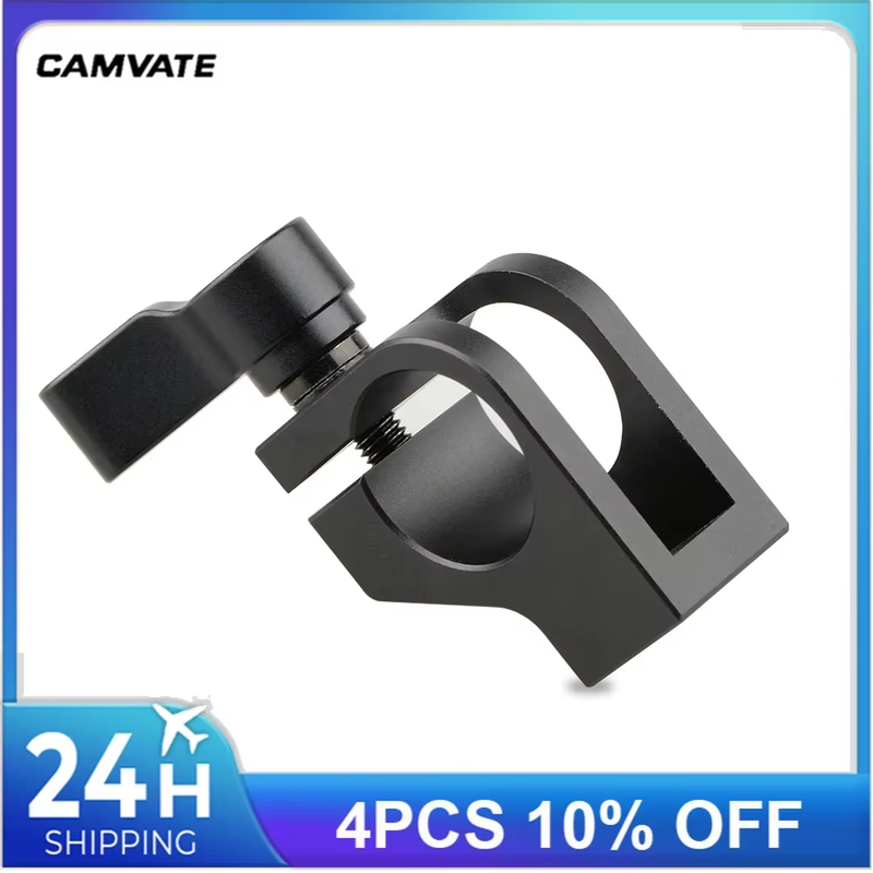 Standard 19mm Single Rod Clamp With 1/4"-20 Thread Screw For 19mm Rod Support Sy