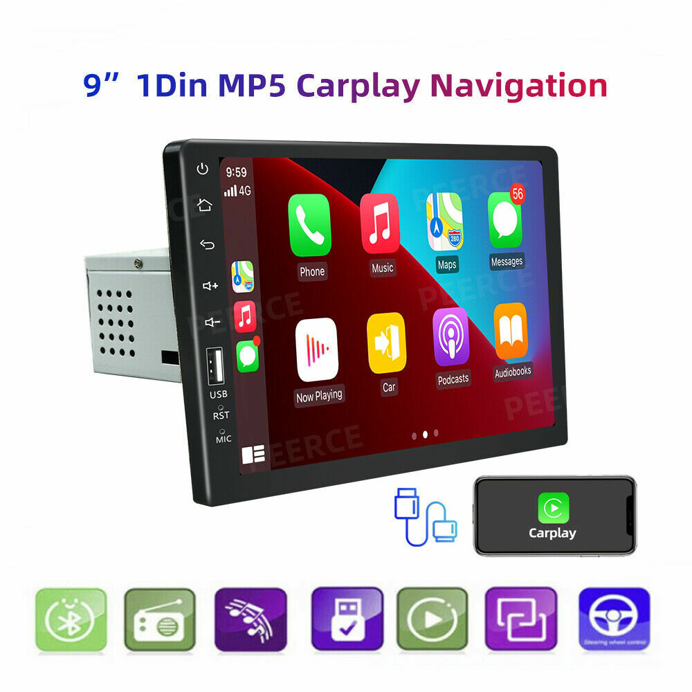 9'' Apple carplay android auto Single 
