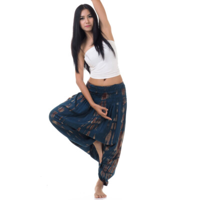 My Thai Pants: Tie Dye Harem Aladdin Genie Pants Boho Baggy Trousers Shorts
