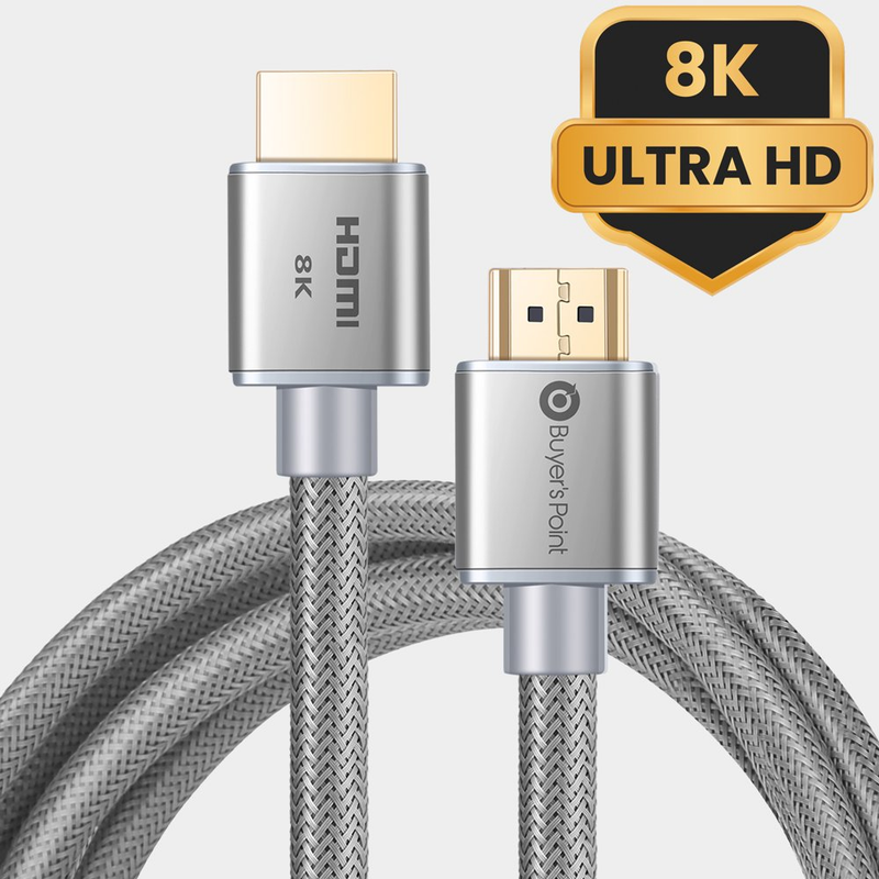 8K Ultra High Speed HDMI 2.1 Cable (6Ft) with 120Hz & 48Gbps, Compatible with Ap